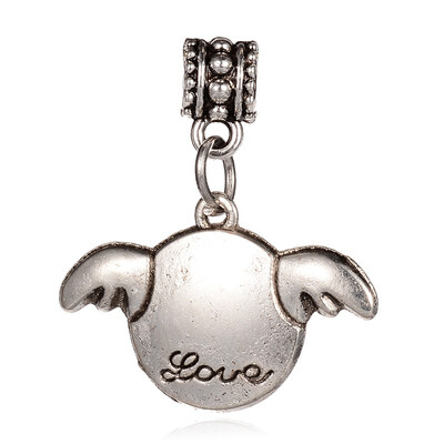 Tibetan Style Large Hole Alloy European Dangle Beads Flat Round with Wing Antique Silver 30mm Hole 48mm
Tibetan Style Large Hole Alloy European Dangle Beads Flat Round with Wing Antique Silver 30mm Hole 48mm