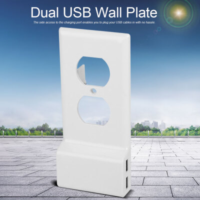 Dual USB Charging Wall Plate Cover Double Socket Power Outlet Strips Replacements Wall Charging Cover Plate Outlet Cover
Dual USB Charging Wall Plate Cover Double Socket Power Outlet Strips Replacements Wall Charging Cover Plate Outlet Cover