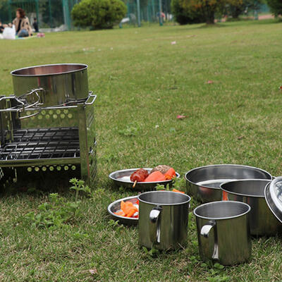 Greensen 8-piece Stainless Steel BBQ Bowl Camping Cookware Picnic Portable Outdoor Folding Pot Set
Greensen 8-piece Stainless Steel BBQ Bowl Camping Cookware Picnic Portable Outdoor Folding Pot Set