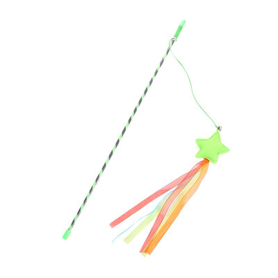 Cat Teaser Wand Toy With Bell Interactive Pet Fishing Rod Plush Star Attachment With Colorful Ribbon Is Comfortable iIn Hands
Cat Teaser Wand Toy With Bell Interactive Pet Fishing Rod Plush Star Attachment With Colorful Ribbon Is Comfortable iIn Hands