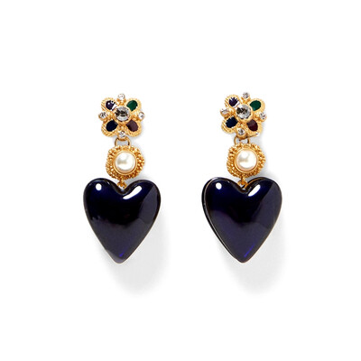 AOTEMAN Fashion Heart crystal dangle statement dangle earrings Vintage big black boho za earrings for women ethnic jewelry
AOTEMAN Fashion Heart crystal dangle statement dangle earrings Vintage big black boho za earrings for women ethnic jewelry