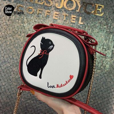 Fashion Women bag handbag Embroidery womens shoulder bag cute cat high quality PU Leather crossbody bags for women 2019 chain
Fashion Women bag handbag Embroidery womens shoulder bag cute cat high quality PU Leather crossbody bags for women 2019 chain