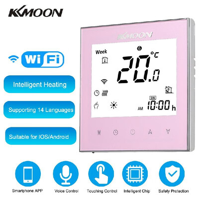 KKmoon Digital Water Heating Thermostat with WiFi Connection & Voice Control Energy Saving AC 95-240V 5A Touching Screen LCD Displ
KKmoon Digital Water Heating Thermostat with WiFi Connection & Voice Control Energy Saving AC 95-240V 5A Touching Screen LCD Displ