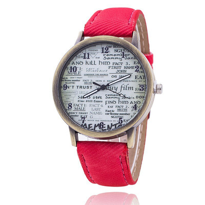 Retro canvas simple garble straps graffiti watches Korean denim personality male&female students couple table
Retro canvas simple garble straps graffiti watches Korean denim personality male&female students couple table