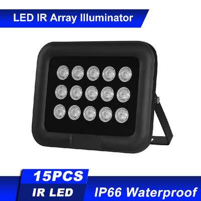 Infrared Illuminator 15pcs Array IR LEDS IR Illuminator Night Vision Wide Angle Long Range Outdoor Waterproof for CCTV Security Ca
Infrared Illuminator 15pcs Array IR LEDS IR Illuminator Night Vision Wide Angle Long Range Outdoor Waterproof for CCTV Security Ca