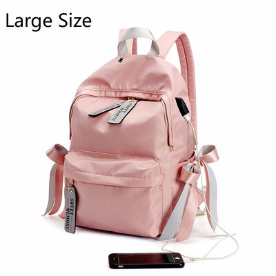 Waterproof Oxford School Backpack for Teenager Girl Cute Bow Backpacks Women USB Charger Laptop Bagpack Female Pink Back Pack
Waterproof Oxford School Backpack for Teenager Girl Cute Bow Backpacks Women USB Charger Laptop Bagpack Female Pink Back Pack