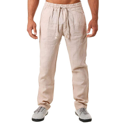 Gobestart Mens Summer New Style Simple And Fashionable Solid Cotton And Linen Trousers
Gobestart Mens Summer New Style Simple And Fashionable Solid Cotton And Linen Trousers