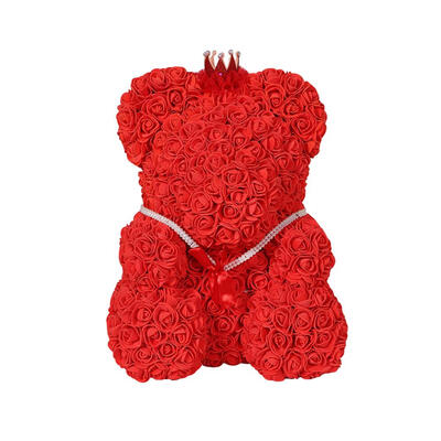 23cm Mothers Day Handmade Artificial Dried Foam Flower Rose Bear with Crown
23cm Mothers Day Handmade Artificial Dried Foam Flower Rose Bear with Crown