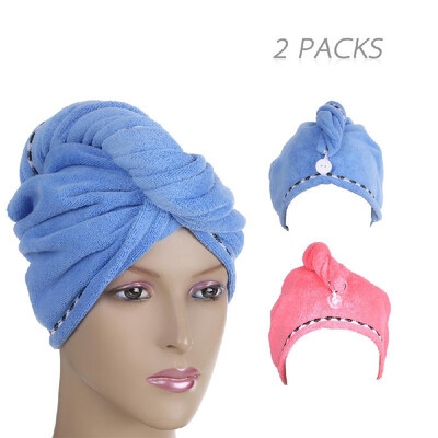 Htovila 2pcs Soft Microfiber Quick Dry Hair Drying Towels Water-Absorbent Dry Hair Cap Bath Shower Wrap Turban Towel with Button f
Htovila 2pcs Soft Microfiber Quick Dry Hair Drying Towels Water-Absorbent Dry Hair Cap Bath Shower Wrap Turban Towel with Button f