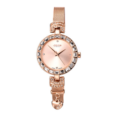 Watch female waterproof Korean fashion steel students Korean version of simple trend rhinestone metal chain bracelet watch