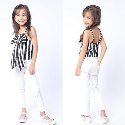 2018 New Fashion Summer Toddler Kids Baby Girl Striped Bow Long Pants 2Pcs Outfits Clothes
2018 New Fashion Summer Toddler Kids Baby Girl Striped Bow Long Pants 2Pcs Outfits Clothes