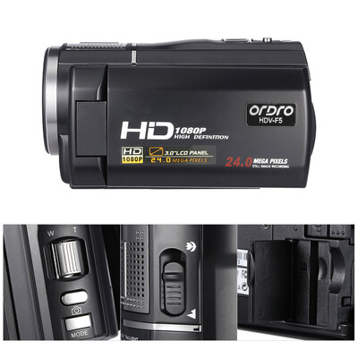 ORDRO HDV-F5 1080P Full HD 30" Rotatable Touch Screen LCD Digital Video Camera Recorder Camcorder DV DVR 24MP 16X Digital Zoom An
ORDRO HDV-F5 1080P Full HD 30" Rotatable Touch Screen LCD Digital Video Camera Recorder Camcorder DV DVR 24MP 16X Digital Zoom An