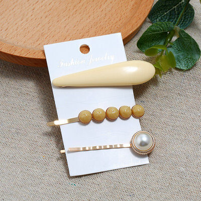Pearl Hair Clip Hair Clip Three-piece Geometric Nail Shape Word Clip Side Clip Candy Color Pearl Hair Clip Accessories
Pearl Hair Clip Hair Clip Three-piece Geometric Nail Shape Word Clip Side Clip Candy Color Pearl Hair Clip Accessories