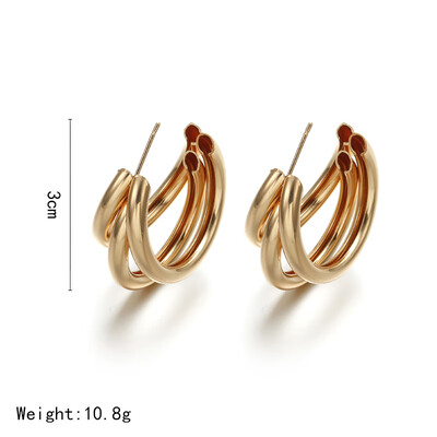 European&American style Earrings for Woman 2019 Exaggeration Big Four Layers Ring Earrings Gold color Fashion Jewellery Gift
European&American style Earrings for Woman 2019 Exaggeration Big Four Layers Ring Earrings Gold color Fashion Jewellery Gift
