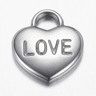 304 Stainless Steel Pendants Heart with Word Love Stainless Steel Color 17x15x25mm Hole 4x45mm
304 Stainless Steel Pendants Heart with Word Love Stainless Steel Color 17x15x25mm Hole 4x45mm