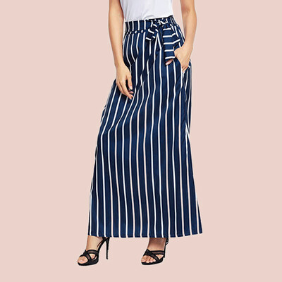 Roseonmyhand Women Casual Striped Ankle-length Chiffon Empire Lace-Up Vintage Long Skirt
Roseonmyhand Women Casual Striped Ankle-length Chiffon Empire Lace-Up Vintage Long Skirt