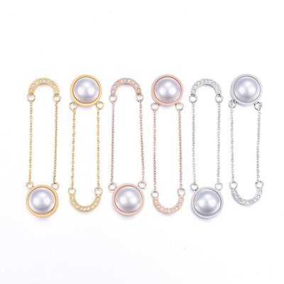 304 Stainless Steel Dangle Stud Earrings with Rhinestone&Acrylic Imitation Pearl Half Round Mixed Color 52x13x6mm Pin 0
304 Stainless Steel Dangle Stud Earrings with Rhinestone&Acrylic Imitation Pearl Half Round Mixed Color 52x13x6mm Pin 0