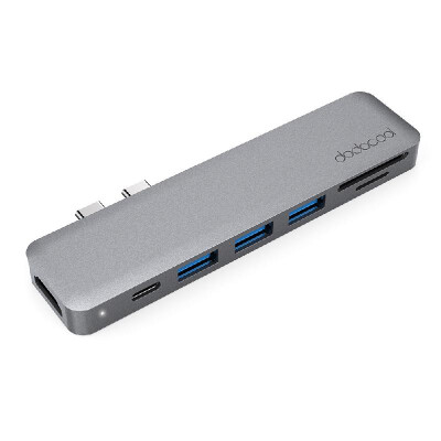 dodocool Aluminum Alloy 7-in-1 Multiport Hub with Dual USB-C Connectors 4K Video HD Output Port SDTF Card Reader USB 31 Type-C P
dodocool Aluminum Alloy 7-in-1 Multiport Hub with Dual USB-C Connectors 4K Video HD Output Port SDTF Card Reader USB 31 Type-C P