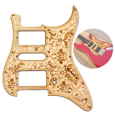 HSH Wooden Guitar Pickguard Maple Wood with Decorative Flower Pattern for ST Electric Guitars
HSH Wooden Guitar Pickguard Maple Wood with Decorative Flower Pattern for ST Electric Guitars