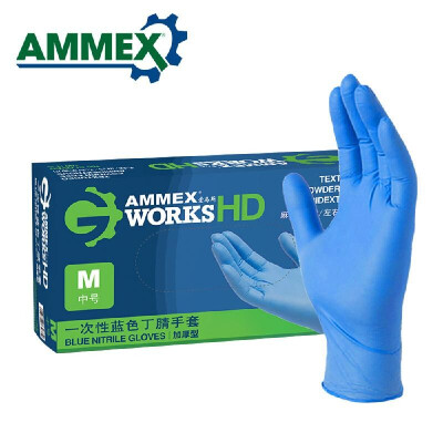 AMMEX 100Pcs Disposable Nitrile Rubber Glove Thick Rubber Powder Free Strong Stretchy Gloves for Home Food Medical Dental
AMMEX 100Pcs Disposable Nitrile Rubber Glove Thick Rubber Powder Free Strong Stretchy Gloves for Home Food Medical Dental