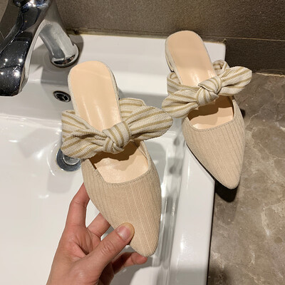 Net red bow Baotou half drag womens shoes elegant temperament pointed slippers lazy comfortable slippers
Net red bow Baotou half drag womens shoes elegant temperament pointed slippers lazy comfortable slippers