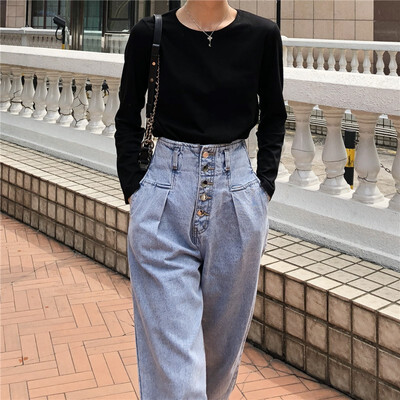 Joker high waist was thin washed jeans straight trousers womens tide 2018 autumn new
Joker high waist was thin washed jeans straight trousers womens tide 2018 autumn new
