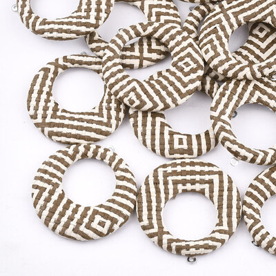 Handmade Raffia Woven Pendants with Iron & Aluminum Findings Flat Round Platinum Camel 435x405x5mm Hole 12mm
Handmade Raffia Woven Pendants with Iron & Aluminum Findings Flat Round Platinum Camel 435x405x5mm Hole 12mm