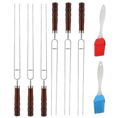Greensen 6Pcs Stainless Steel U-shaped Barbecue Fork Skewers with 2Pcs Silicone Baking Oil BBQ Brush
Greensen 6Pcs Stainless Steel U-shaped Barbecue Fork Skewers with 2Pcs Silicone Baking Oil BBQ Brush