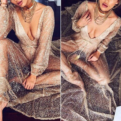 Women Summer Boho Long Maxi Evening Party Dress Beach Dresses Sequins Sundress M L XL
Women Summer Boho Long Maxi Evening Party Dress Beach Dresses Sequins Sundress M L XL