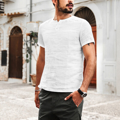 Toponeto Mens Baggy Cotton Linen Solid Color Button Short Sleeve T Shirts Tops Blouses
Toponeto Mens Baggy Cotton Linen Solid Color Button Short Sleeve T Shirts Tops Blouses