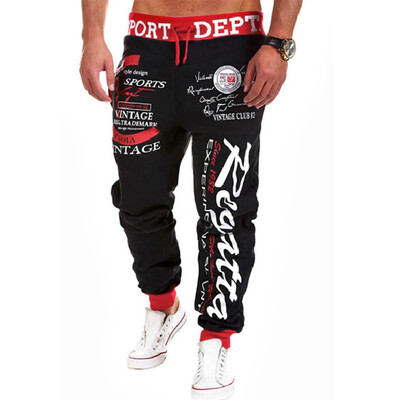 Gobestart Men Casual Loose Letter Print Drawstring Elastic Waist Long Pants Trousers
Gobestart Men Casual Loose Letter Print Drawstring Elastic Waist Long Pants Trousers