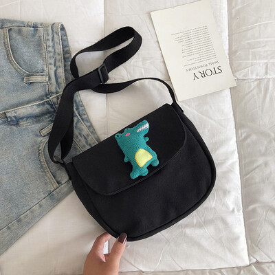 2019 new fashion cute messenger bag casual simple wild shoulder bag cartoon cute little dinosaur canvas bag
2019 new fashion cute messenger bag casual simple wild shoulder bag cartoon cute little dinosaur canvas bag