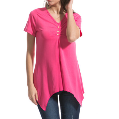 Starmoon Women Summer V-neck Short Sleeve Swallowtail Hem T-shirts Slim Tops Blouse
Starmoon Women Summer V-neck Short Sleeve Swallowtail Hem T-shirts Slim Tops Blouse
