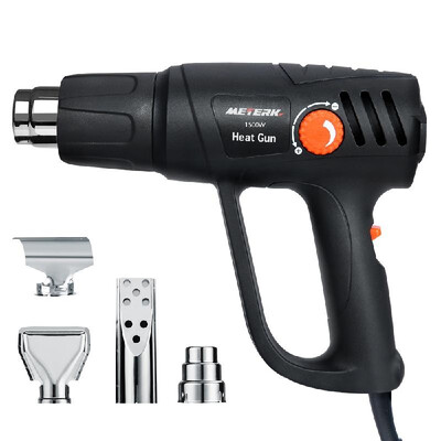Meterk Heavy Duty Heat Gun Electric Hot Air Gun Tool Set 1500W with 2 Modes Temperature Settings 4pcs Nozzles Overheating Protecti
Meterk Heavy Duty Heat Gun Electric Hot Air Gun Tool Set 1500W with 2 Modes Temperature Settings 4pcs Nozzles Overheating Protecti
