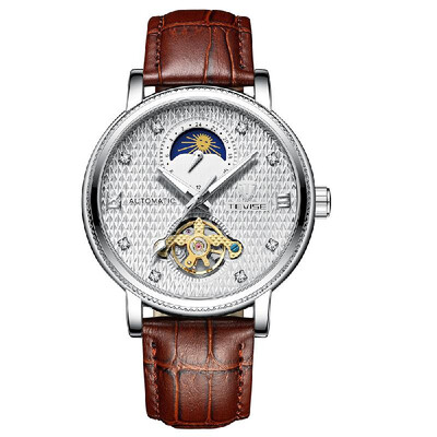 TEVISE T612 Business Men Automatic Mechanical Watch Time Moon Phase Display Fashion Casual Luminous Hands Leather Strap Life Water
TEVISE T612 Business Men Automatic Mechanical Watch Time Moon Phase Display Fashion Casual Luminous Hands Leather Strap Life Water