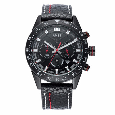 AMST six-pin cool big dial waterproof three-eye mens watch leather steel belt mens watch 3021
AMST six-pin cool big dial waterproof three-eye mens watch leather steel belt mens watch 3021