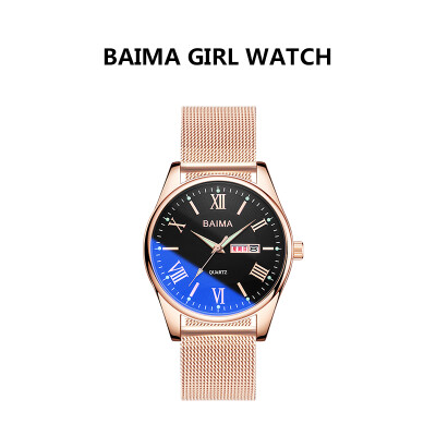 Korean fashion leisure simple belt womens watch waterproof double date student quartz watch woman
Korean fashion leisure simple belt womens watch waterproof double date student quartz watch woman