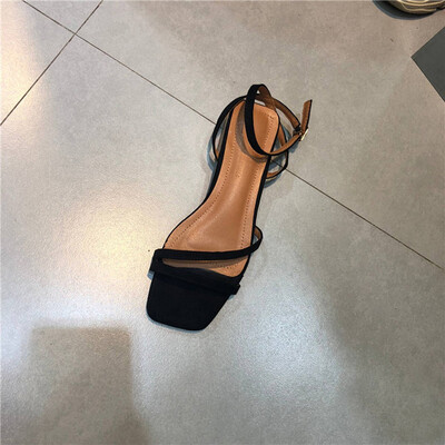 Sandals Fairy Wind Korean version of 100-tie ribbon one-word buckle thick-heeled open-toed ins trendy shoes
Sandals Fairy Wind Korean version of 100-tie ribbon one-word buckle thick-heeled open-toed ins trendy shoes
