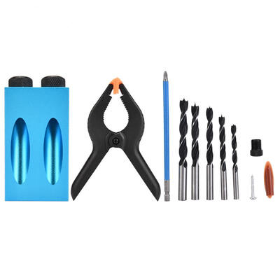 Greensen 34pcs 15° Pocket Hole Drilling Kit Woodworking Oblique Drill Guide Set Positioner Locator Tool
Greensen 34pcs 15° Pocket Hole Drilling Kit Woodworking Oblique Drill Guide Set Positioner Locator Tool