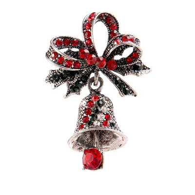 Cute Rhinestone Bell Brooches For Women Trendy Christmas Creative Pins Bow Accessories Dress Coat Jewelry Creative Gift Bowknot
Cute Rhinestone Bell Brooches For Women Trendy Christmas Creative Pins Bow Accessories Dress Coat Jewelry Creative Gift Bowknot