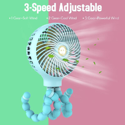 Mini Stroller Electric-fan Octopus Fan 3 Speed Adjustable for Office Room Baby Room Outdoor Powerful Quiet Blades Flexible Bracket
Mini Stroller Electric-fan Octopus Fan 3 Speed Adjustable for Office Room Baby Room Outdoor Powerful Quiet Blades Flexible Bracket