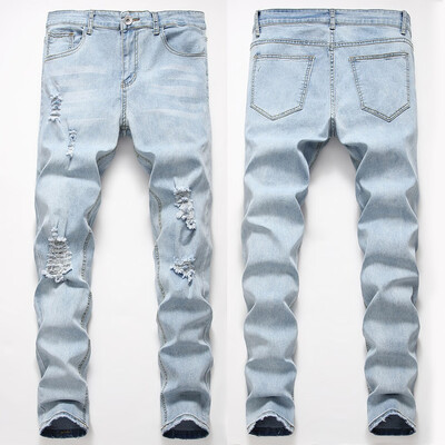 Gobestart Mens New Fashion Personality Ripped Slim Fit Zipper Stretch Denim Trousers
Gobestart Mens New Fashion Personality Ripped Slim Fit Zipper Stretch Denim Trousers