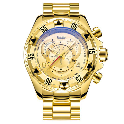 personality men stainless steel big watches golden fashion male top luxury quartz watch American style calendar clock
personality men stainless steel big watches golden fashion male top luxury quartz watch American style calendar clock
