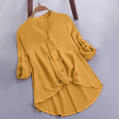 Starmoon Women Cotton linen Casual Solid Long Short Sleeve T Shirt Blouse Button Down Top
Starmoon Women Cotton linen Casual Solid Long Short Sleeve T Shirt Blouse Button Down Top