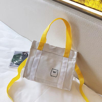 Tailored Fashion Lady Canvas Pig Color Matching Wild Handbag Shoulder Bag Messenger Bag
Tailored Fashion Lady Canvas Pig Color Matching Wild Handbag Shoulder Bag Messenger Bag