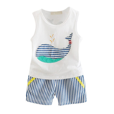 Summer Children Clothing Set Baby Boys Girls Clothes Lovely Cartoon Cotton Vest Striped Pants 2 Pieces Kids Clothes Set
Summer Children Clothing Set Baby Boys Girls Clothes Lovely Cartoon Cotton Vest Striped Pants 2 Pieces Kids Clothes Set