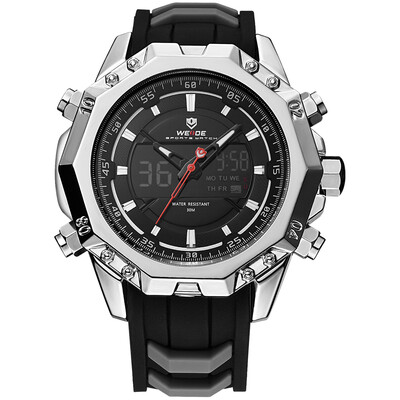 WEIDE WH6406 Quartz Digital Electronic Watch Dual Time Alarm Week Second Minute Hour Display 3ATM Waterproof Timer Business Men Fa
WEIDE WH6406 Quartz Digital Electronic Watch Dual Time Alarm Week Second Minute Hour Display 3ATM Waterproof Timer Business Men Fa