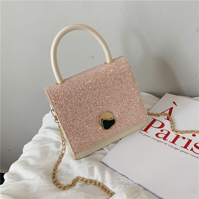 Tailored Women Sequin Colorful Small Square Bag Wild Shoulder Chain Messenger Bag 
Tailored Women Sequin Colorful Small Square Bag Wild Shoulder Chain Messenger Bag
