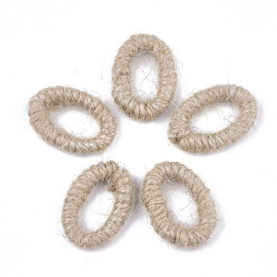 Handmade Woven Linking Rings Hemp Cord Covered with Plastic Oval BurlyWood 2830x1920x46mm Inner Measure 1819x10mm
Handmade Woven Linking Rings Hemp Cord Covered with Plastic Oval BurlyWood 2830x1920x46mm Inner Measure 1819x10mm