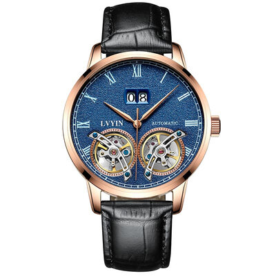 Green automatic mechanical watch Leather Mens Watch Fashion Calendar Hollow Double tourbillon Waterproof Watch
Green automatic mechanical watch Leather Mens Watch Fashion Calendar Hollow Double tourbillon Waterproof Watch